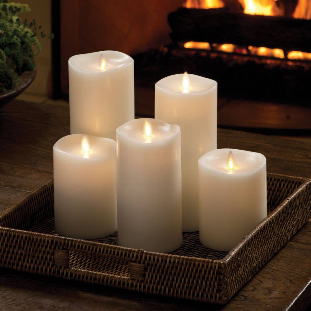 Lightli Moving Flame Indoor Pillar 4" X 7"