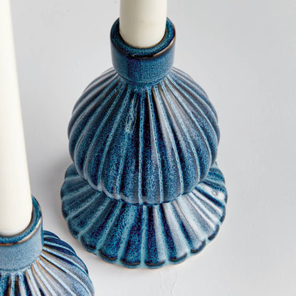 Mela Taper Holders, Blue: s/2