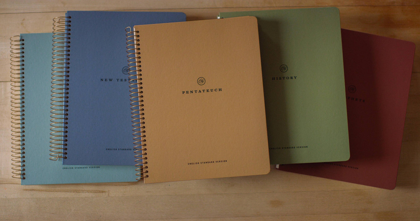 ESV Spiral-Bound Journaling Bible Five-Volume Set, Hardcover