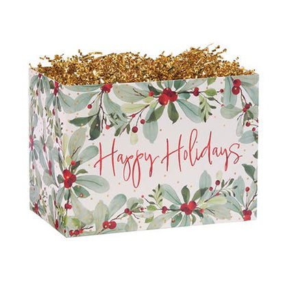 Christmas Gift Basket Boxes: Evergreen Christmas / 6 Pack / Small 6.75x4x5"