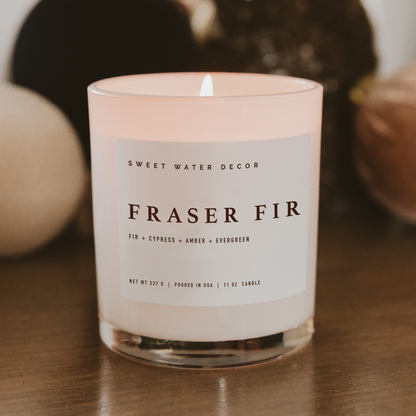 Fraser Fir 11 oz Soy Candle - Christmas Decor & Gifts