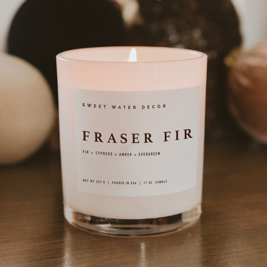 Fraser Fir 11 oz Soy Candle - Christmas Decor & Gifts