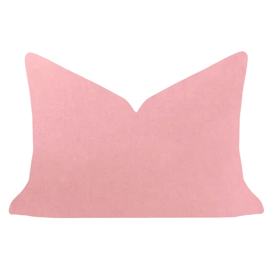 Blush Pink 14x20 Solid Velvet Pillow: 14" x 20" Lumbar