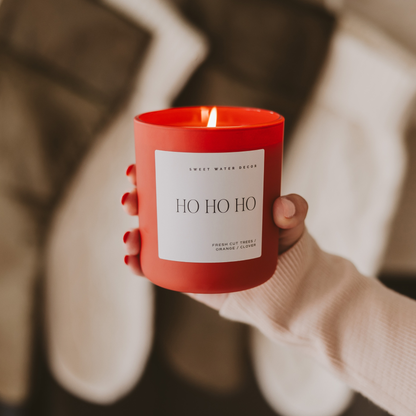 Ho Ho Ho 15 oz Soy Candle - Christmas Decor & Gifts