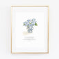 Hebrews 10:23 hydrangea bouquet scripture print