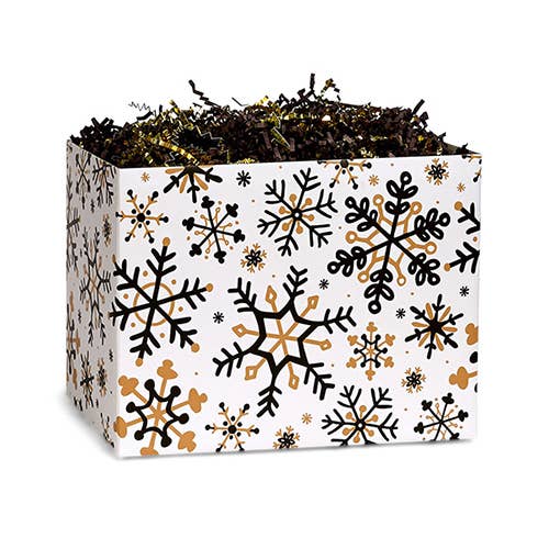 Christmas Gift Basket Boxes: Retro Trees / 6 Pack / Small 6.75x4x5"