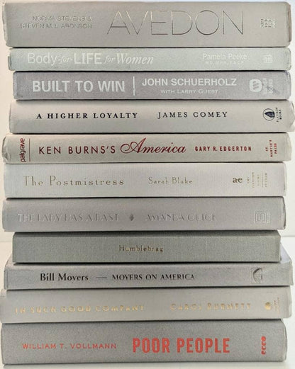 Light Grey books by the foot for decor