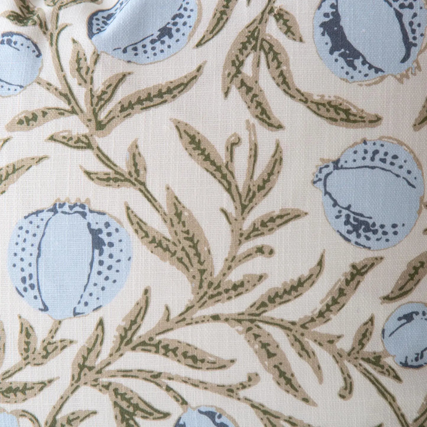 Alisa Blue Block Print Pillow Cover: Lumbar
