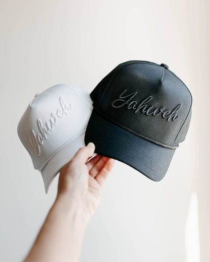 Yahweh Unisex Christian Trucker Hat: Tan & Brown