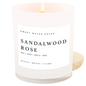 Sandalwood Rose 11 oz Soy Candle - Home Decor & Gifts