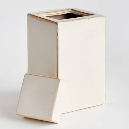 Ophelia Jar Large, White: Cream