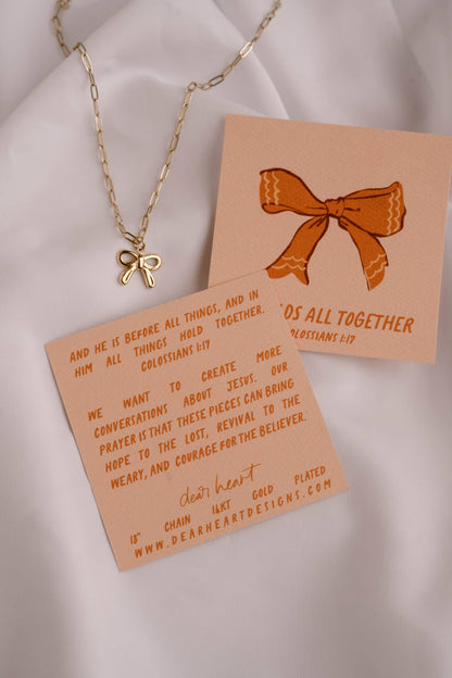 He Holds All Together Charm Necklace I Christian Jewelry