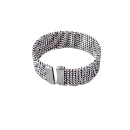 Braided Mesh Cuff Bracelet - WATERPROOF: Gold