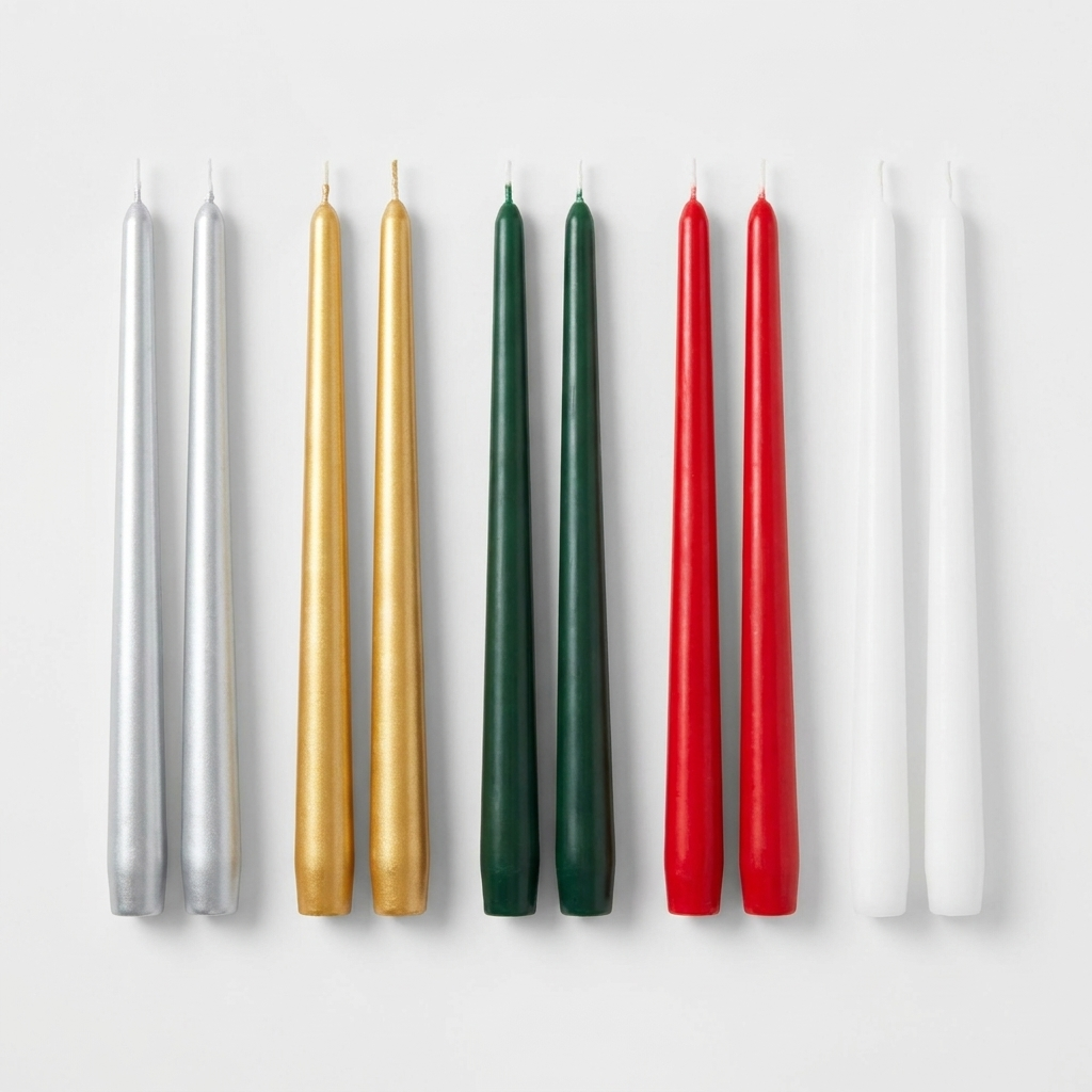 White Taper Candles 12" set of 2