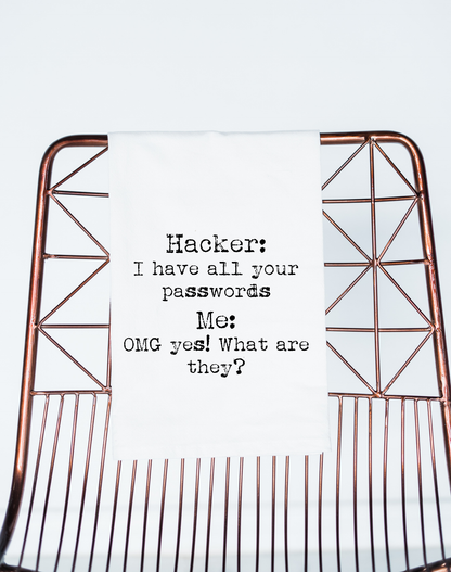 Hacker/Password Funny Gift Towel