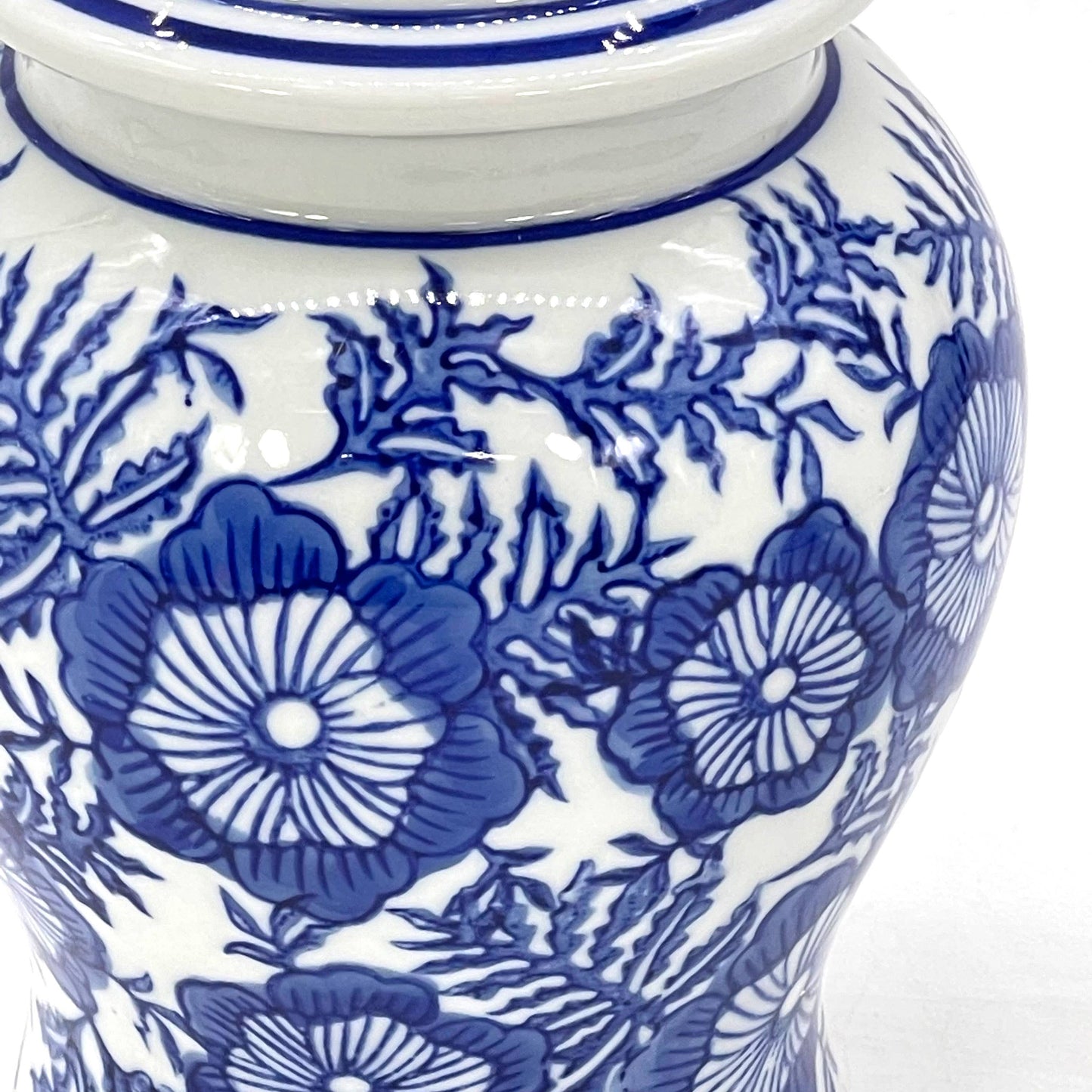 Small Chinoiserie Ceramic Decorative Tea & Ginger Jar 8": Gold Leopard