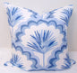 Limited Edition Lace Fronds Blue/Grey Pillow Cover Welt