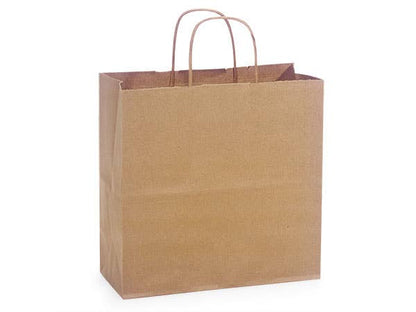 Brown Kraft Paper Shopping Bags: 250 Pack / Cub 8x4.75x10"