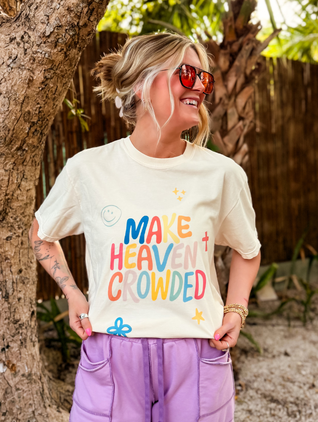 Make Heaven Crowded Tee: Ivory / M