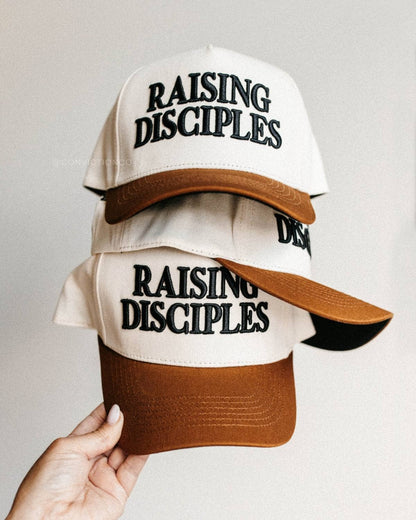Raising Disciples Unisex Christian Trucker Hat Brown & Black
