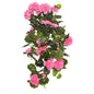Vickerman 29" Pink Geranium Hanging Bush: Pink / 29"