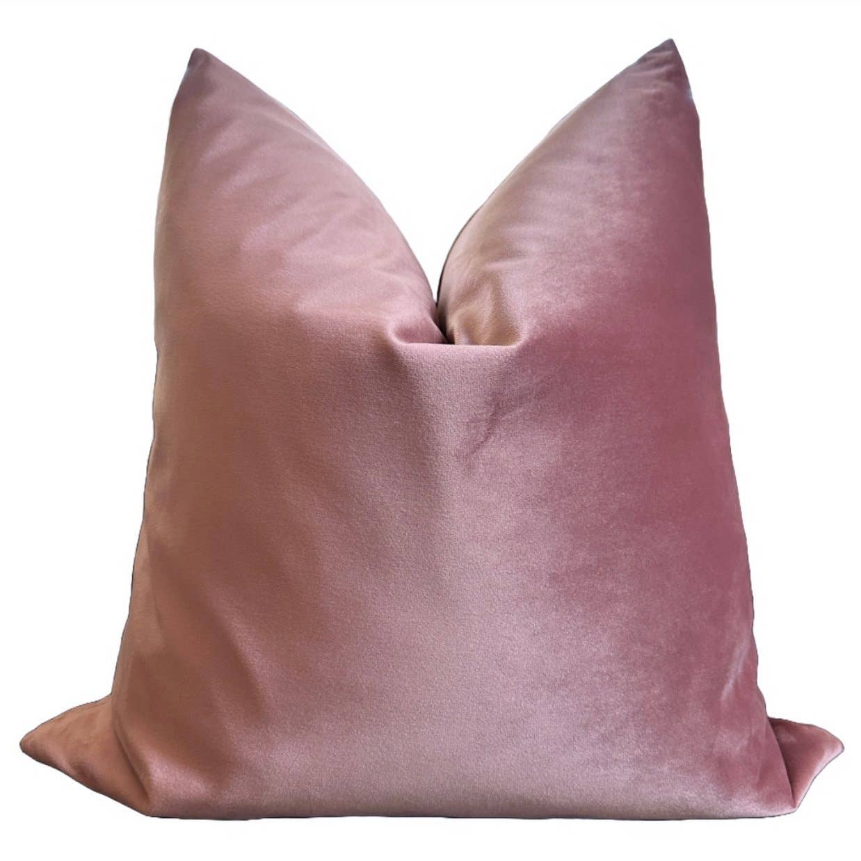 Blush Velvet Pillow Cover: 22x22 Cover Only
