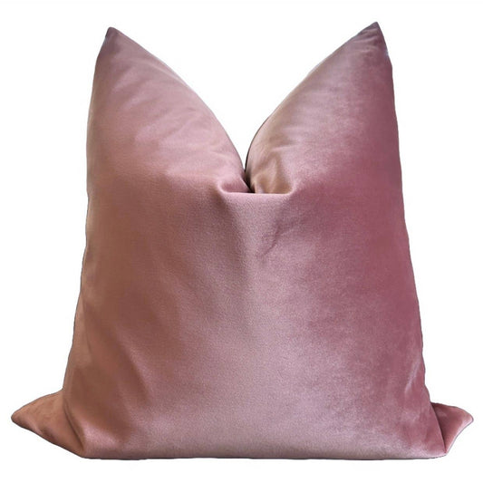 Blush Velvet Pillow Cover: 22x22 Cover Only