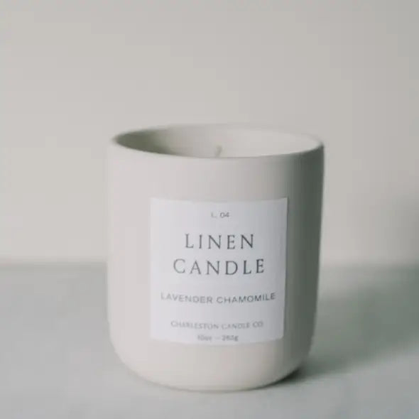 Lavender Chamomile Linen Candle- 10oz