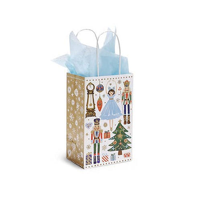 Nutcracker Dance Paper Christmas Gift Bags: 25 Pack / Cub 8x4.75x10"