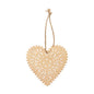 Christmas Gold Heart Metal Ornament