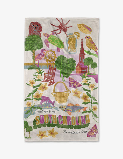Greetings From South Carolina Tea Towel