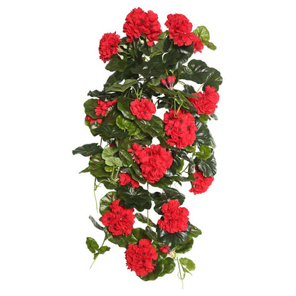 Vickerman 29" Pink Geranium Hanging Bush: Pink / 29"