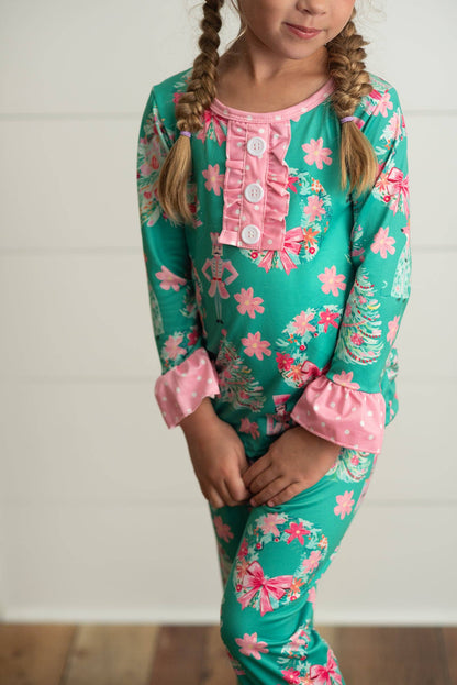 Kids Green & Pink Ruffle Nutcracker Comfy Lounge Play Set: 7/8