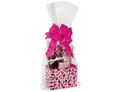 Clear Cellophane Basket Wrap Bags: Clear / 100 Pack / Medium 16x24"