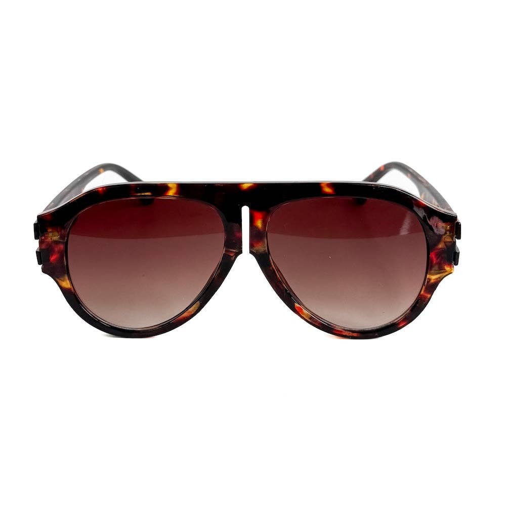 Knox Aviator Sunglasses: Green/Ombre