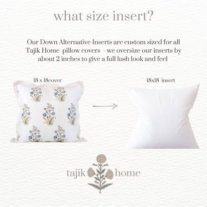 Down Alternative Pillow Inserts - Made in Massachusetts: Plush poly fill made in the usa / 14X24