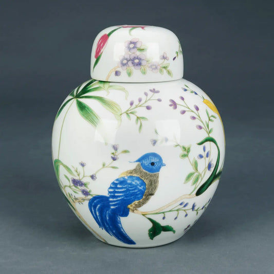 8 in Birds and Flowers Ginger Jar