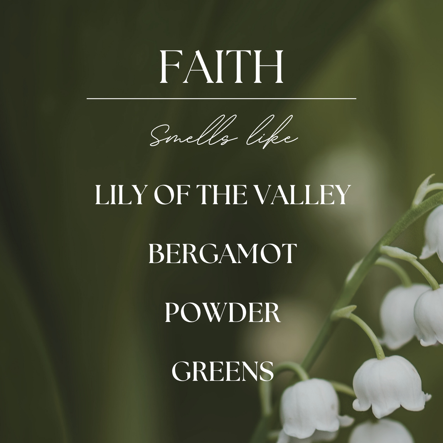 Faith | Lily & Bergamot | 9 oz. Clear Jar Soy Candle: Natural Wood Lid