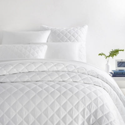 Quilted Silken Solid Coverlet