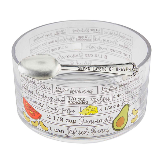 Glass 7 Layer Dip Bowl